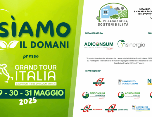 Domani al via  la terza edizione del Villaggio della Sostenibilità di Adiconsum