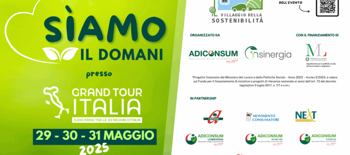 Domani al via  la terza edizione del Villaggio della Sostenibilità di Adiconsum